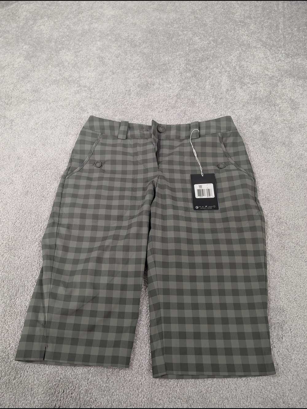 Nike Green Plaid Women's Golf Dri- Fit Shorts